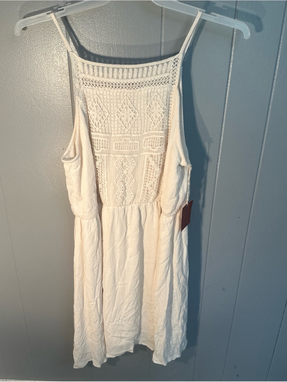 Mossimo Supply Co. Cream Lace-Trim Tank Top sundress
